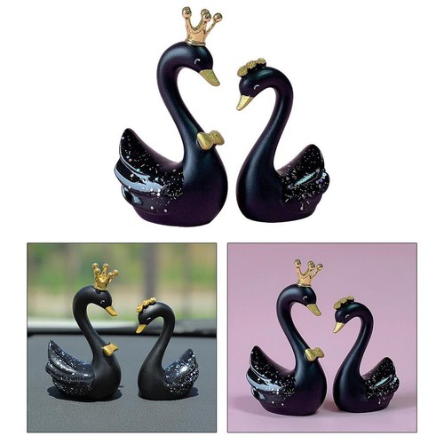 6xresin swan statue figurines - 6xresin,