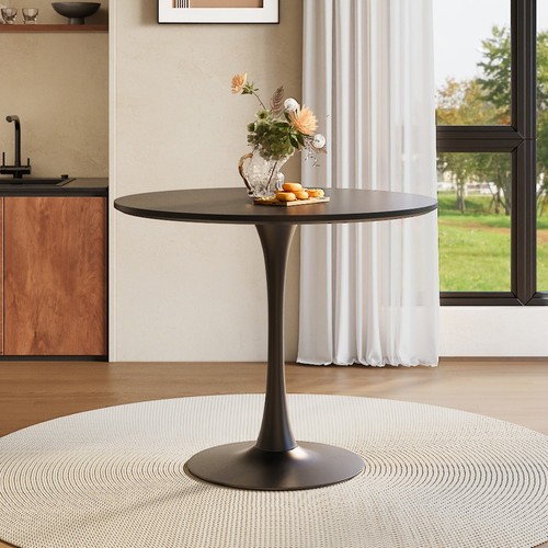 Round dining table - table, black