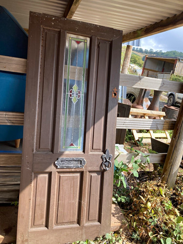 Wooden front door 827mm - wooden, x