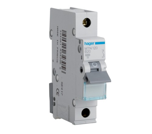 Hager 20a mcb b20 - 20a,
