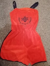  playful beautiful River Island red/orange Embroidered Towelling Red Playsuit