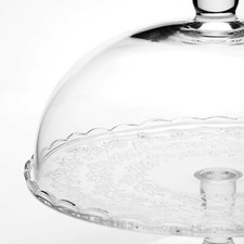 Cheese Dome, Cover Lid, Serving Lid, Clear Glass Solid 28 cm