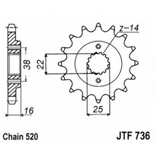Sprocket JT 736 Z13 Scrambler
