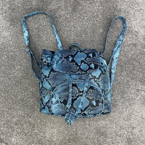 Blue snake faux leather - snake,