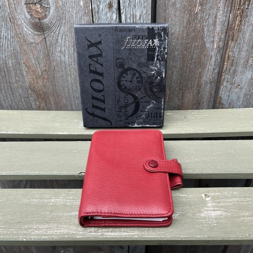 Filofax mini organiser - filofax, cherry