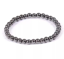 Black Magnetic Round Bead Hematite Bracelet Pain Relief Therapy Arthritis Men's