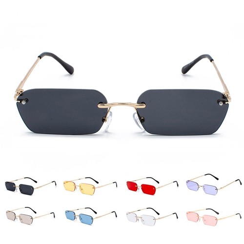 Rimless rectangle sunglasses - rimless,