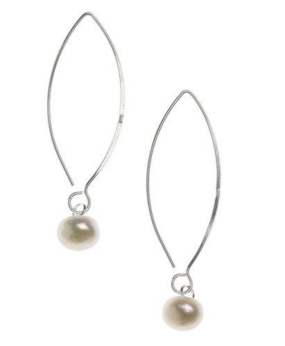 Freshwater pearl drop earrings - drop,