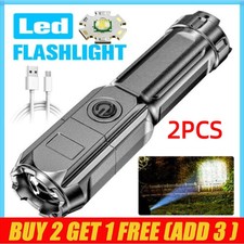 2Pcs LED Searchlight USB