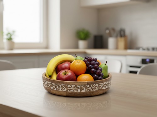 Handmade carved wooden fruit - carved,