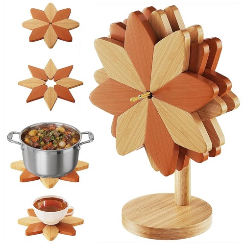 Wooden windmill trivets - wooden,
