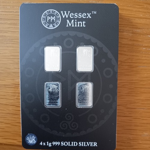 Wessex silver bars - silver, 4-pack