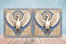 Art Nouveau Swan Bird Ceramic