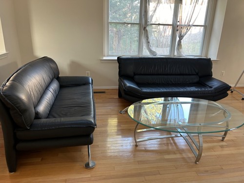 Two faux leather sofa - faux, for