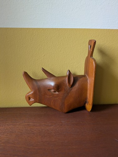 Hand carved african teak - hand-carved,
