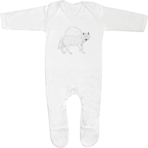 Wolf full moon - moon', romper
