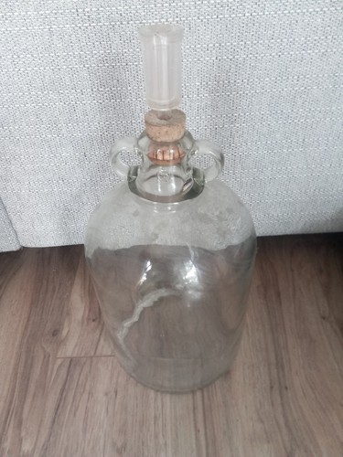 Vintage glass demijohn jar - vintage,