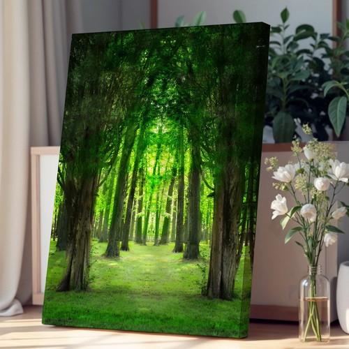 Green forest woodland trees - green,