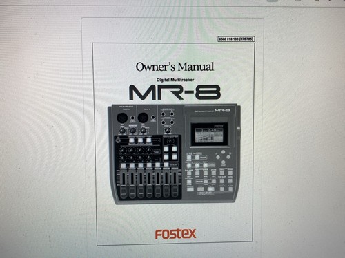 Fostex user manual - fostex, mr-8