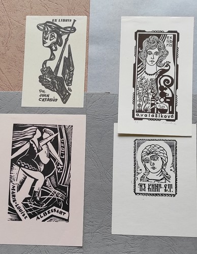 Exlibris libris var art lot - ex-libris,