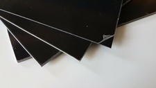 Polystyrene Plastic Sheet Solid Black 1 1.5 2 & 3mm thick Matt/Gloss Plasticard