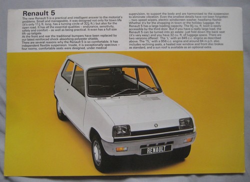 1972 renault sales sheet - renault,