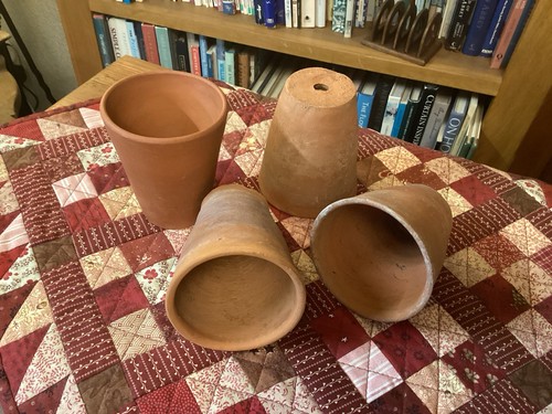 Four vintage hand thrown - vintage,