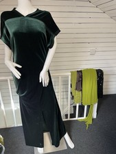 Zara Green Velour Maxi Dress