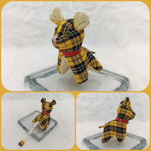 Plaid scotty dog measuring - 3",