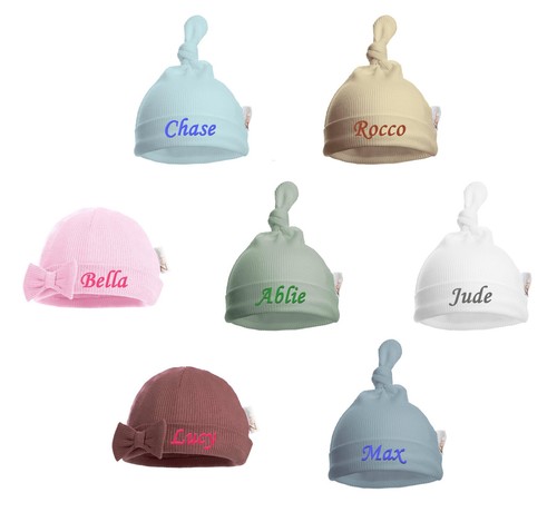 Personalised baby ribbed knot - personalised,