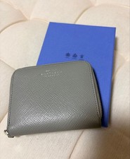 Smythson Gray Saffiano Leather