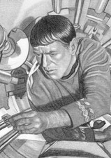 ORIGINAL ACEO sketch card STAR TREK James Doohan SCOTTY