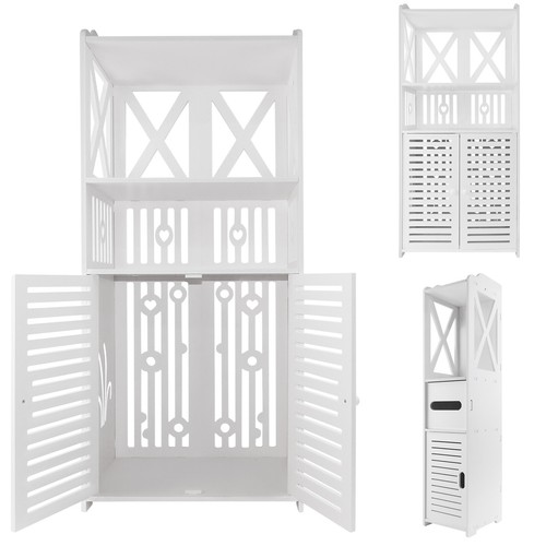 White wood bathroom - wood, storage