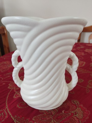 Vintage sylvac white - vase, twin