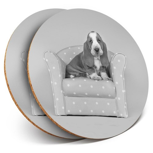 Coasters tan white - bw,