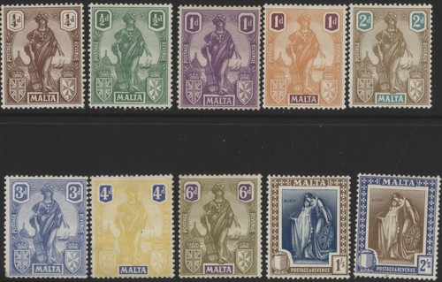 Malta 1922 allegory set - malta,