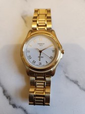 Tissot PR50 Watch Quartz Date Gold Round Bracelet Unisex Swiss Top Condition