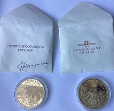 2 x 2024 Gibraltar 80th Anniversary D-Day GP One Crown Coin Juno & Omaha Beach