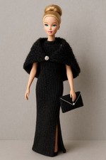 Midnight Promenade Barbie Knitting Pattern – Black Evening Glamour Set