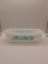 Vintage Glasbake Blue Thistle