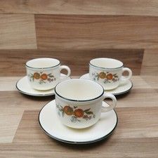 3 x Cloverleaf Peaches & Cream Cups & Saucers - Look Unused