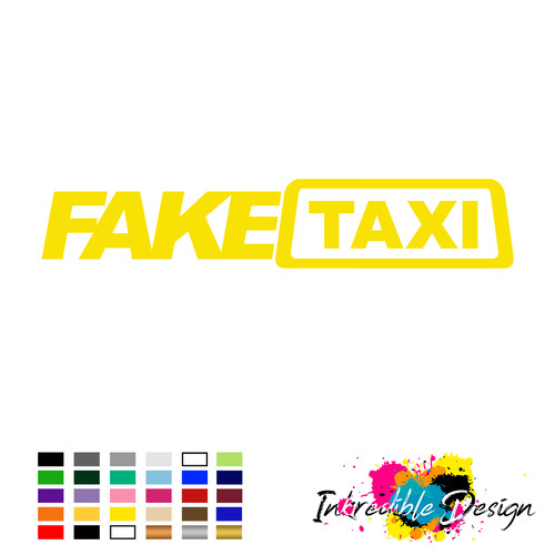 Fake taxi vinyl - taxi, sticker