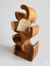 Teak 6 Bottle Wine Rack, Never