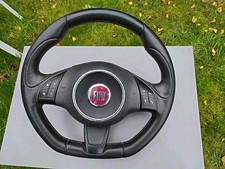 Fiat 500 Sport Flat Bottom Steering Wheel Complete GOOD CONDITION 