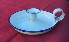 Vintage White / Blue Enamel