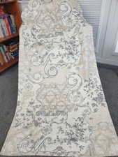 DORMA Grey & Taupe Toile Curtains Art Deco Scrolls Bedroom French Chic 66" x 72"