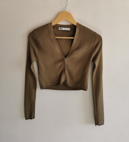 Zara medium khaki olive ribbed - khaki,