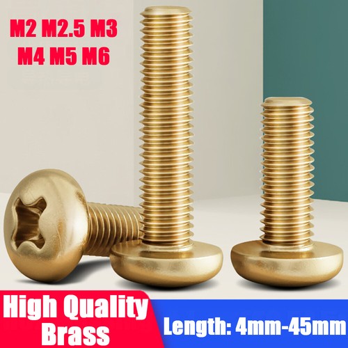 Brass phillips pan head - brass,