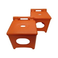 Folding Small Stool X2 (Foldable Portable Collapsible Plastic Camping Sitting)