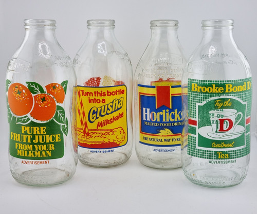 Vintage unigate milk bottles - 4,